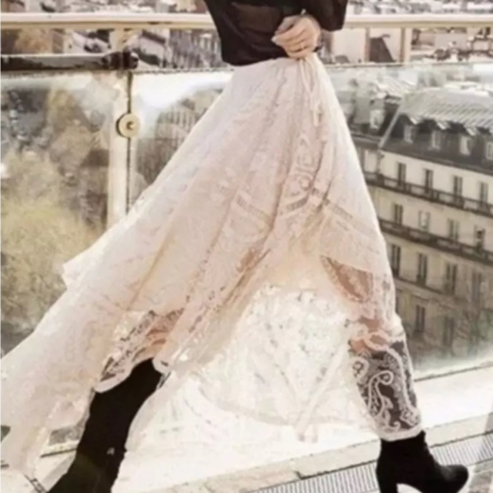 Spell Ivory Lace A-Line Skirt